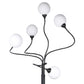 "Celestial Branch" Metal Floor Lamp - Matte Black / White Frosted Glass / White Marble / Soft Gold
