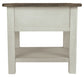 Bolanburg - Rectangular End Table - White / Brown / Beige
