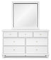 Fortman - Dresser And Mirror - White