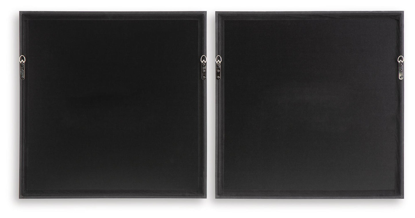 Dirkgrove - Wall Art Set (Set of 2) - Black / White / Brown
