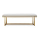 Midas - Bench - Antique Gold & White