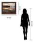 Golden Reflection Stillness - 28" x 34" Framed Wall Art - Light Brown