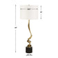Spiraling - Cordless Brass Buffet Lamp - Black / Gold