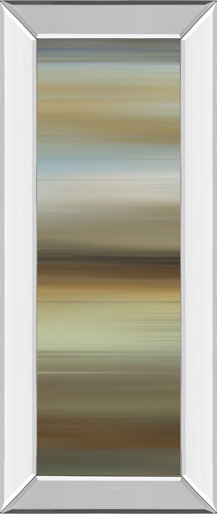 Abstract Horizon Il By James Mcmaster - Mirror Framed Print Wall Art - Dark Brown