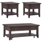 Paradise Valley - 3 Piece Table Set (Lift Top Cocktail Table) - Saddle Brown