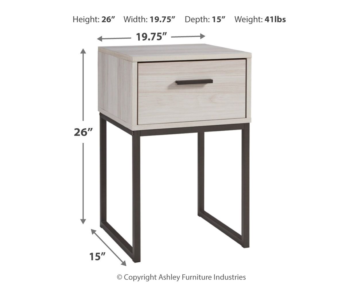 Socalle - One Drawer Night Stand