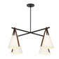Reins - Accent Straps 4 Light Chandelier - Black