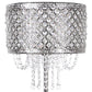 "Crystal Elegance I" Metal Floor Lamp - Polished Nickel / Clear Crystal