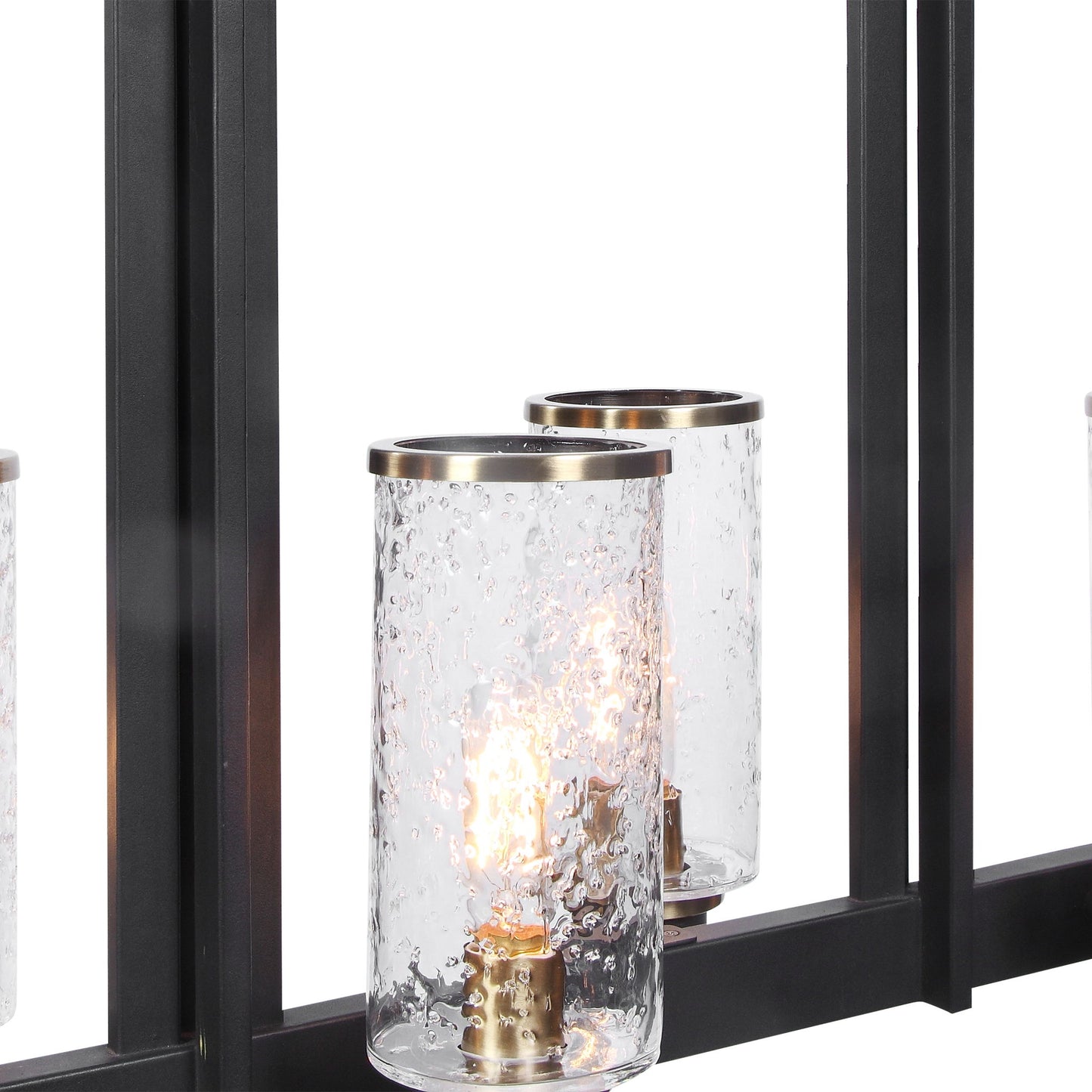 Jarsdel - 6 Light Industrial Island Light - Black