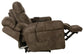 Tranquility - Power Headrest Power Lay Flat Reclining Sofa With DDT / CR3 Heat / Massage / Lumbar - Pewter