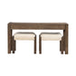 Broadmore - 3 Piece Table Set (1 Console Table 2 Console Stools) - Brown