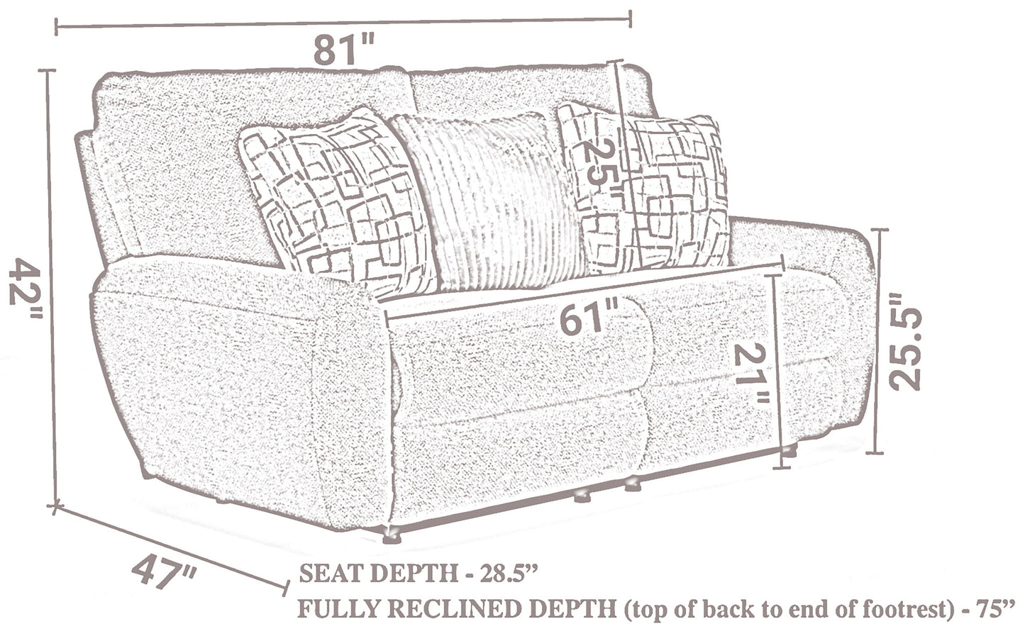 Maxwell - Power Deep Seat Reclining Loveseat