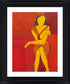 Golden Muse - 28" x 34" Framed Wall Art - Red