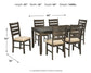 Rokane - Dining Room Table Set (Set of 7) - Brown