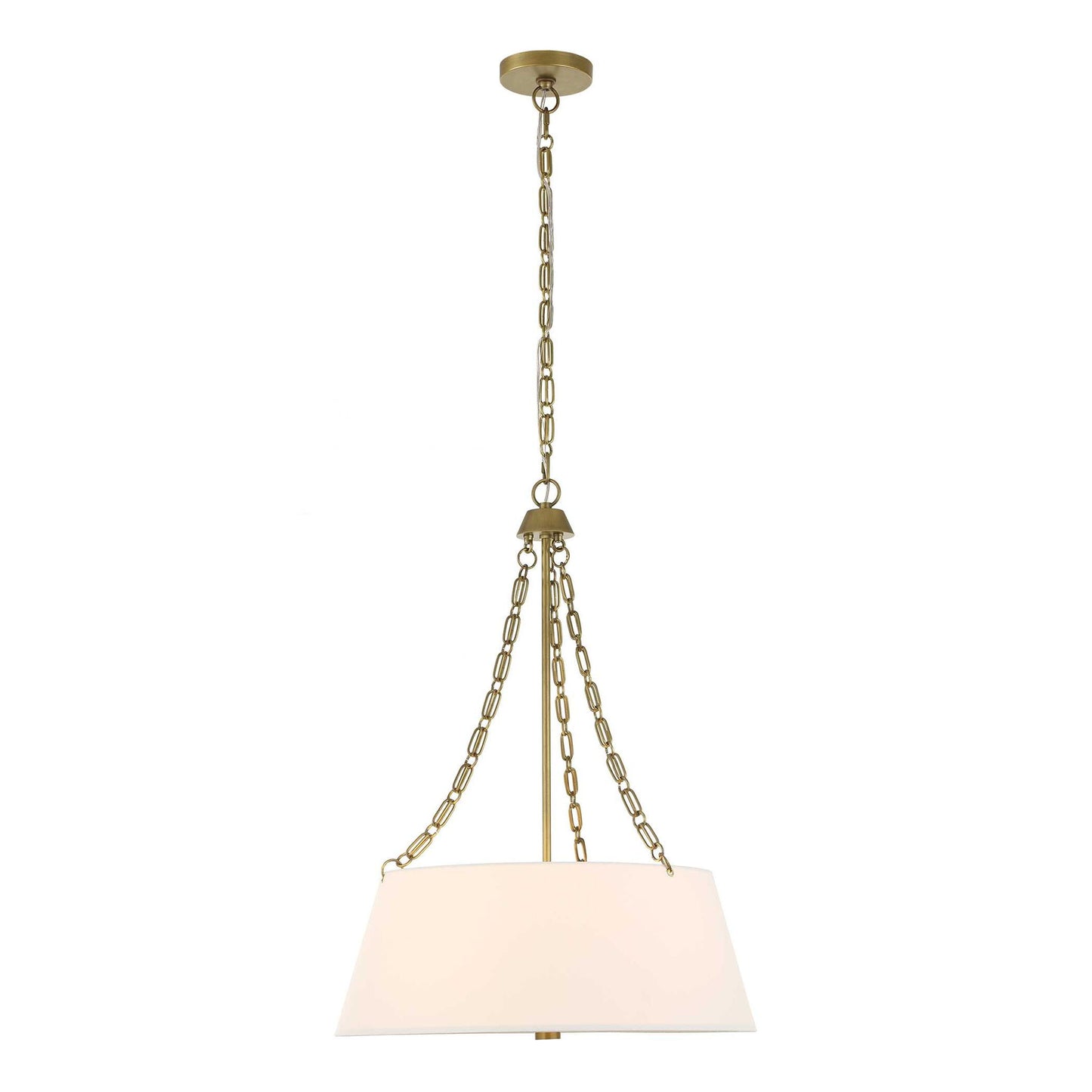 Andalucia - 4 Light Drum Pendant - Gold / White