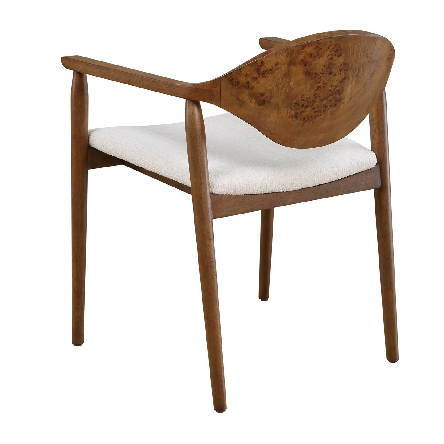 Augusta - Burl Dining Chair - Brown,White