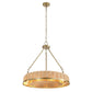 Ladakh - 9 Light Round Wicker Pendant - Gold