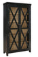 Ridgester - Display Cabinet - Light Brown / Black