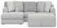 Logan - Upholstered Sectional With Comfort Coil Seating - 46" Cocktail Ottoman And Accent Pillows Included