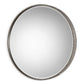 Stefania - Beaded Round Mirror - Pearl Silver