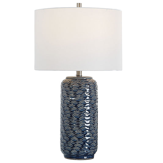 Table Lamp - Blue & White