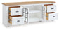 Ashbryn - Extra Large TV Stand - White / Natural