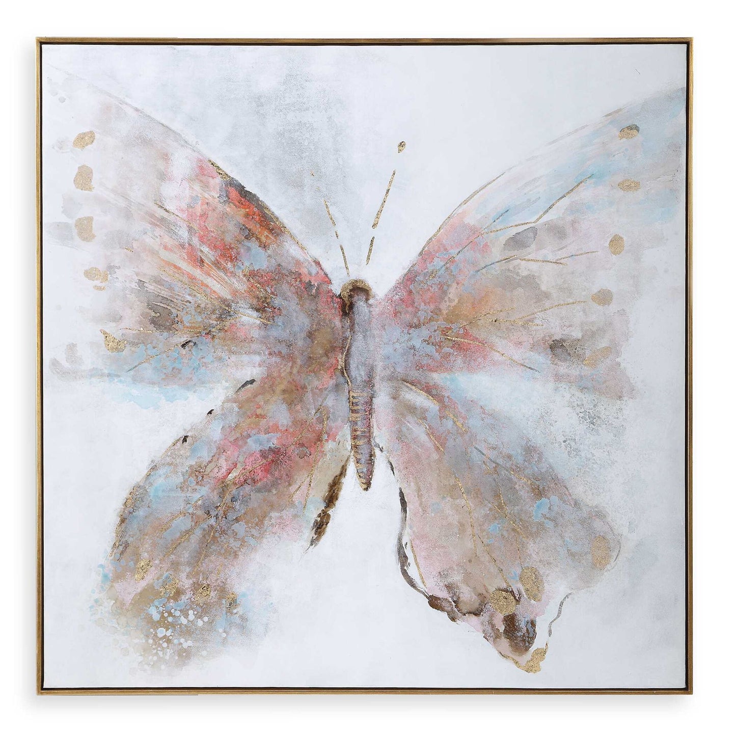 Free Flying - Hand Painted Canvas - Blue