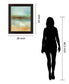 Mist Over Dunes - 28" x 34" Framed Wall Art - Light Blue
