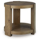 Flangren - Round End Table - Light Brown