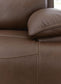 Vonryan - Power Reclining Loveseat With Console / Adj Headrest - Tobacco