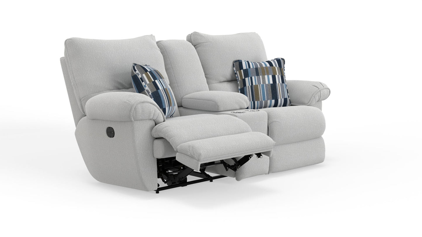 Lenny - Power Lay Flat Reclining Console Loveseat