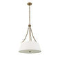 Andalucia - 4 Light Drum Pendant - Gold / White
