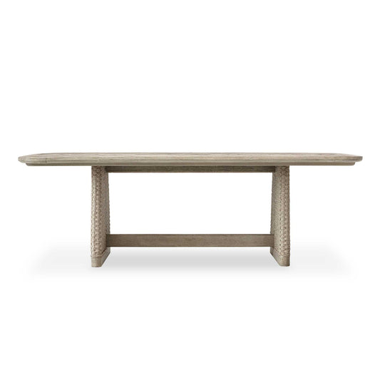 Harbor - Herringbone Indoor-Outdoor Dining Table - Brown