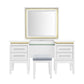 Reflections - 3 Piece Vanity Set - Pearl White & Rhinestone