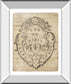 Letter Crest IIa Vintage V2 By Wild Apple Portfolio - Mirror Framed Print Wall Art - Beige
