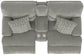 Renaldo - Power Console Loveseat With Zero Gravity Recline - Stone