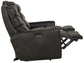 Bosa - Leather Power Reclining Sofa - Charcoal