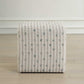 Joie - White Chenille Ottoman - White