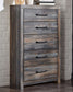 Drystan - Five Drawer Chest - Brown / Beige