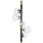 "Luminous Orbit" Metal Floor Lamp - Matte Black / Soft Gold / Clear