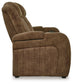 Wolfridge - 2 Pc. - Power Reclining Sofa, Power Reclining Loveseat With Console - Brindle