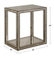 Julie - Mirrored End Table - Pearl Silver