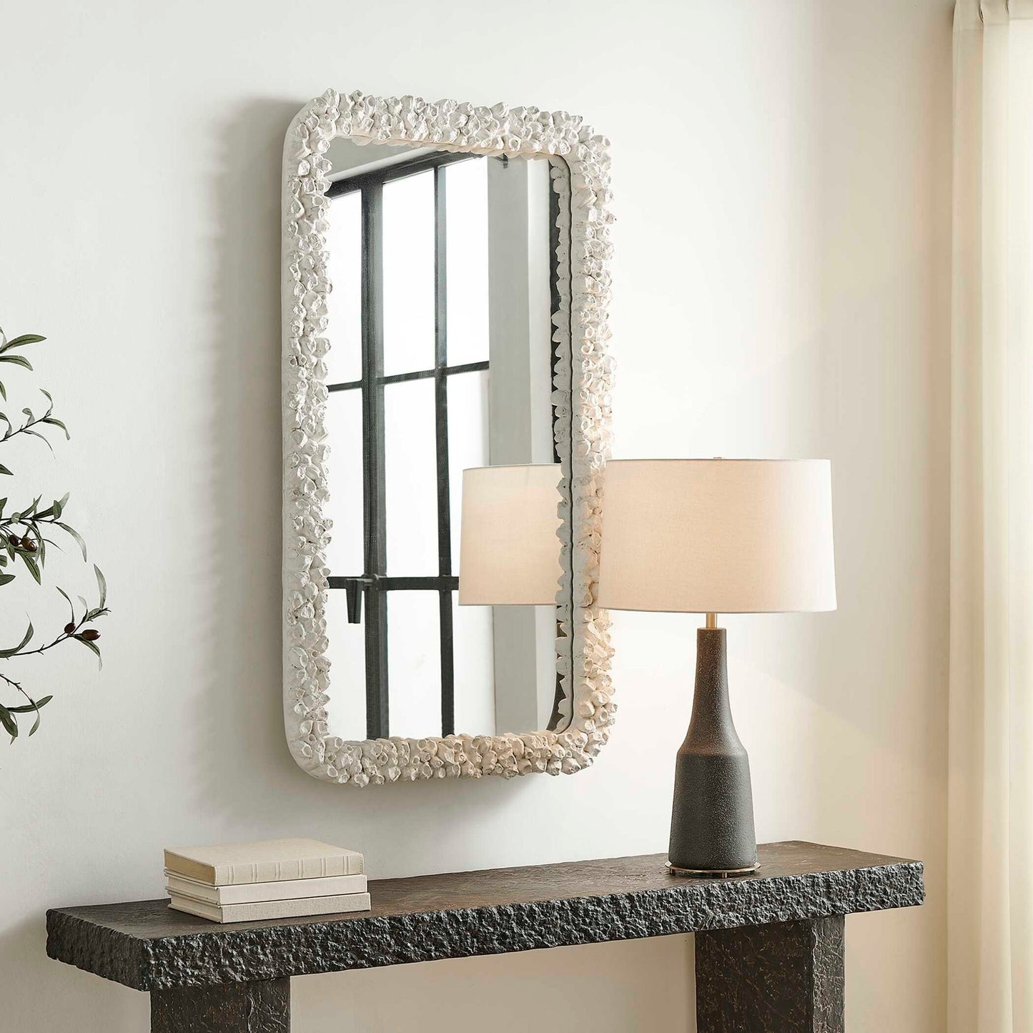 Barnacle - Rectangular Mirror - White