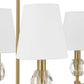 Arques - 8 Light Linear Chandelier - White / Gold