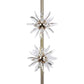 "Crystal Bloom I" Metal And Crystal Floor Lamp - Soft Gold / Clear Crystal / White Marble