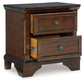 Trellington - Two Drawer Night Stand - Brown