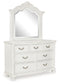 Montelaine - Dresser And Mirror - Antique White