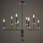 Ebony - Elegance 8 Light Chandelier - Black