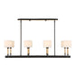 Franconia - 8 Light Pendant - Black / White