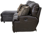 Como - 3 Piece Italian Leather Match Reclining Sectional